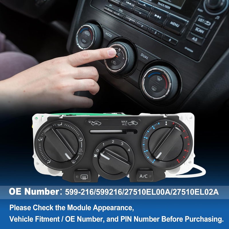 SWITCHRISE A/C Heater Climate Control Module for Nissan Versa 2007 2008 2009 2010 2011 HVAC Control Switch Panel No.599216/27510EL00A/27510EL02A - Image 3